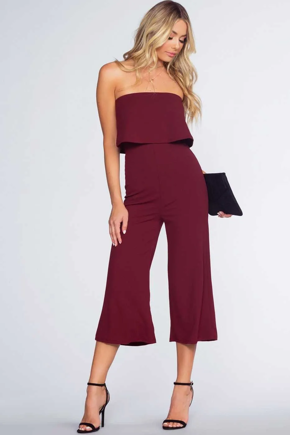 AALIYAH JUMPSUIT - BURGUNDY