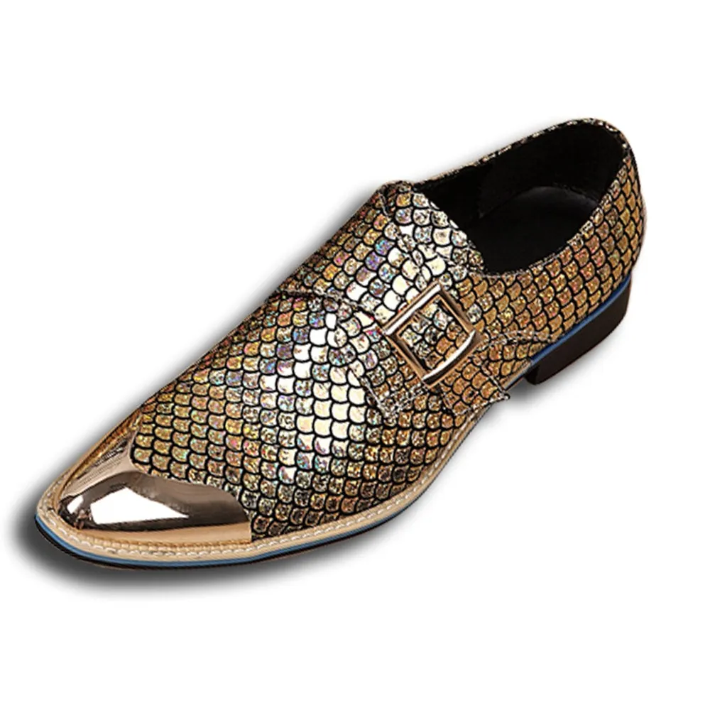 Animal Pattern Steel Toe Low Top Men Oxford Shoes