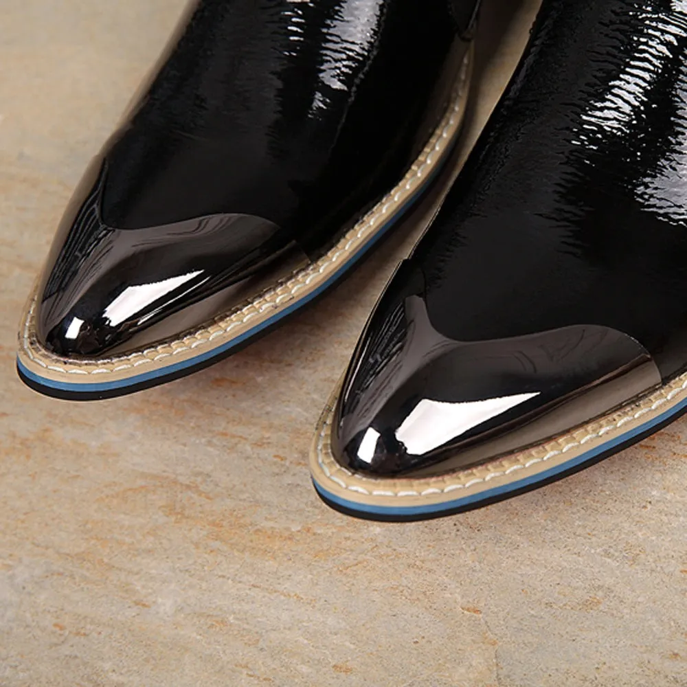 Animal Pattern Steel Toe Low Top Men Oxford Shoes