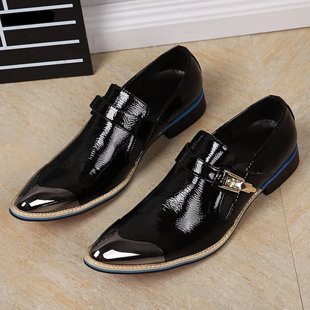 Animal Pattern Steel Toe Low Top Men Oxford Shoes