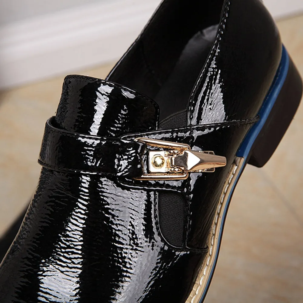 Animal Pattern Steel Toe Low Top Men Oxford Shoes
