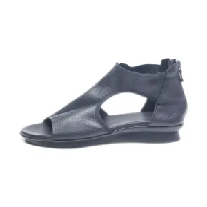 Arche Flat Sandals Leather Black Colour For Women