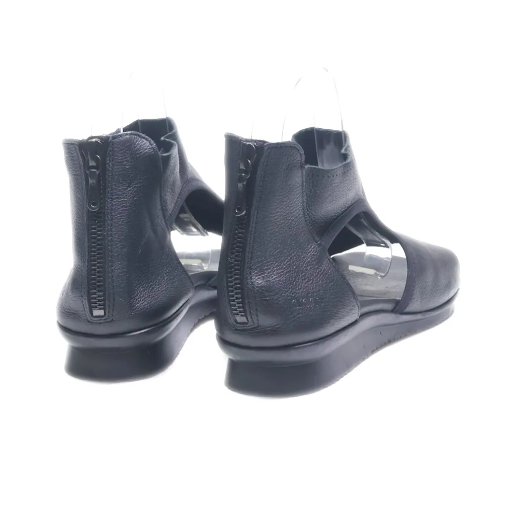 Arche Flat Sandals Leather Black Colour For Women