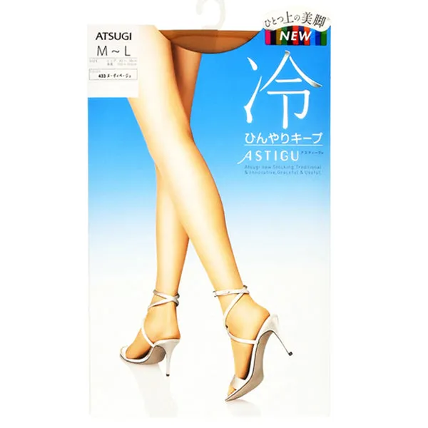 Astigu (Cool Texture) Cool Texture Lasting Pantyhose For Summer (Nudie Beige)(433) M-L