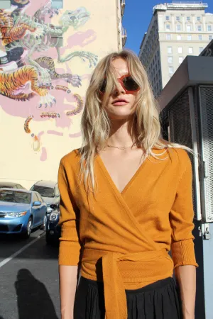 Beklina Cashmere Ballet Wrap Sweater Fools Gold