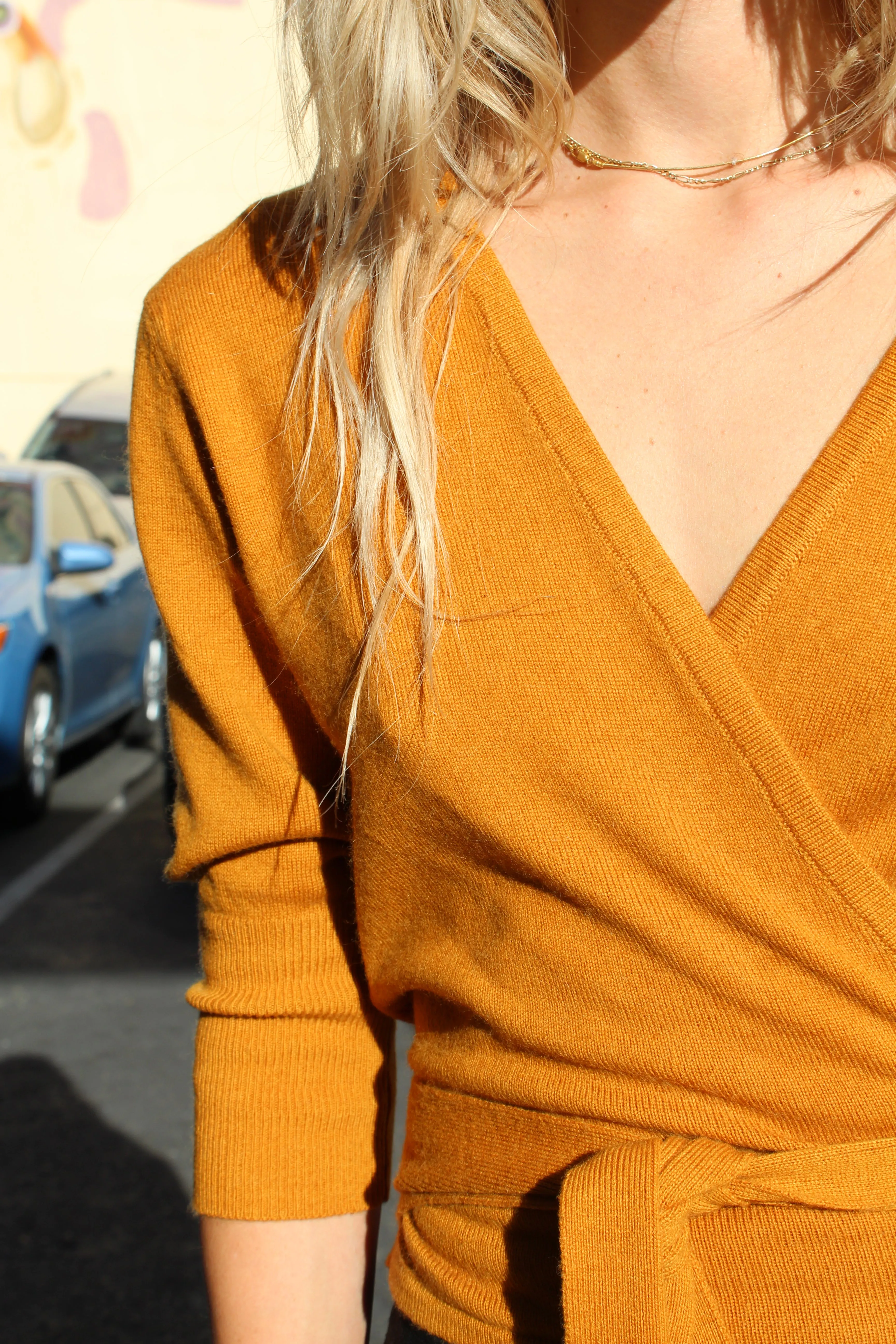 Beklina Cashmere Ballet Wrap Sweater Fools Gold