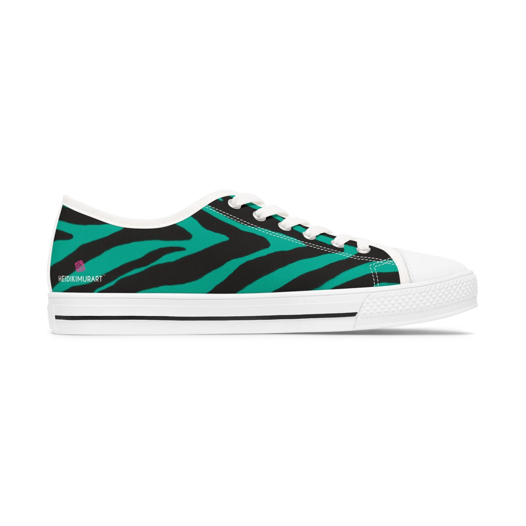 Blue Zebra Print Women's Sneakers, Zebra Striped Animal Print Women's Low Top Sneakers (US Size: 5.5-12)