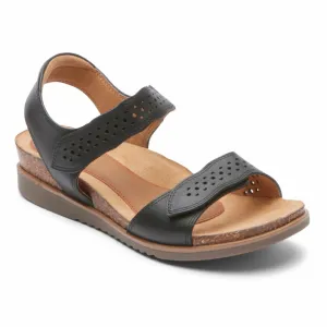 Cobb Hill MAY WAVE STRAPE BLACK LTHR