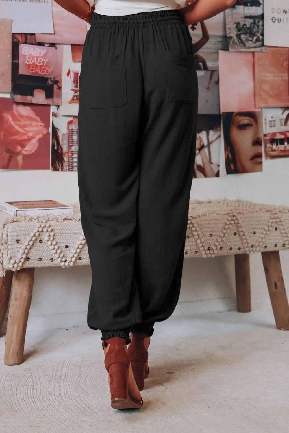 Comfy Free Tied Long Joggers with Pockets
