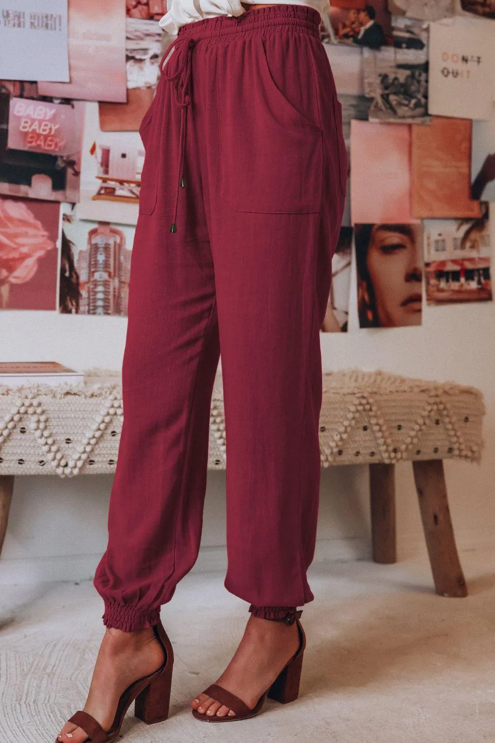 Comfy Free Tied Long Joggers with Pockets
