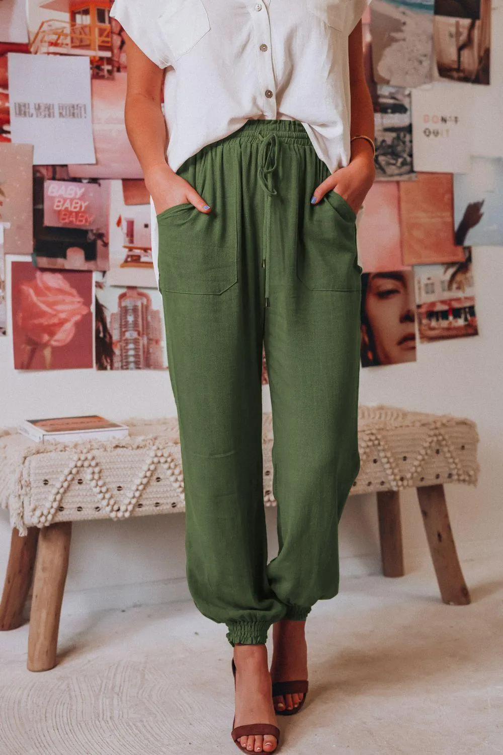 Comfy Free Tied Long Joggers with Pockets