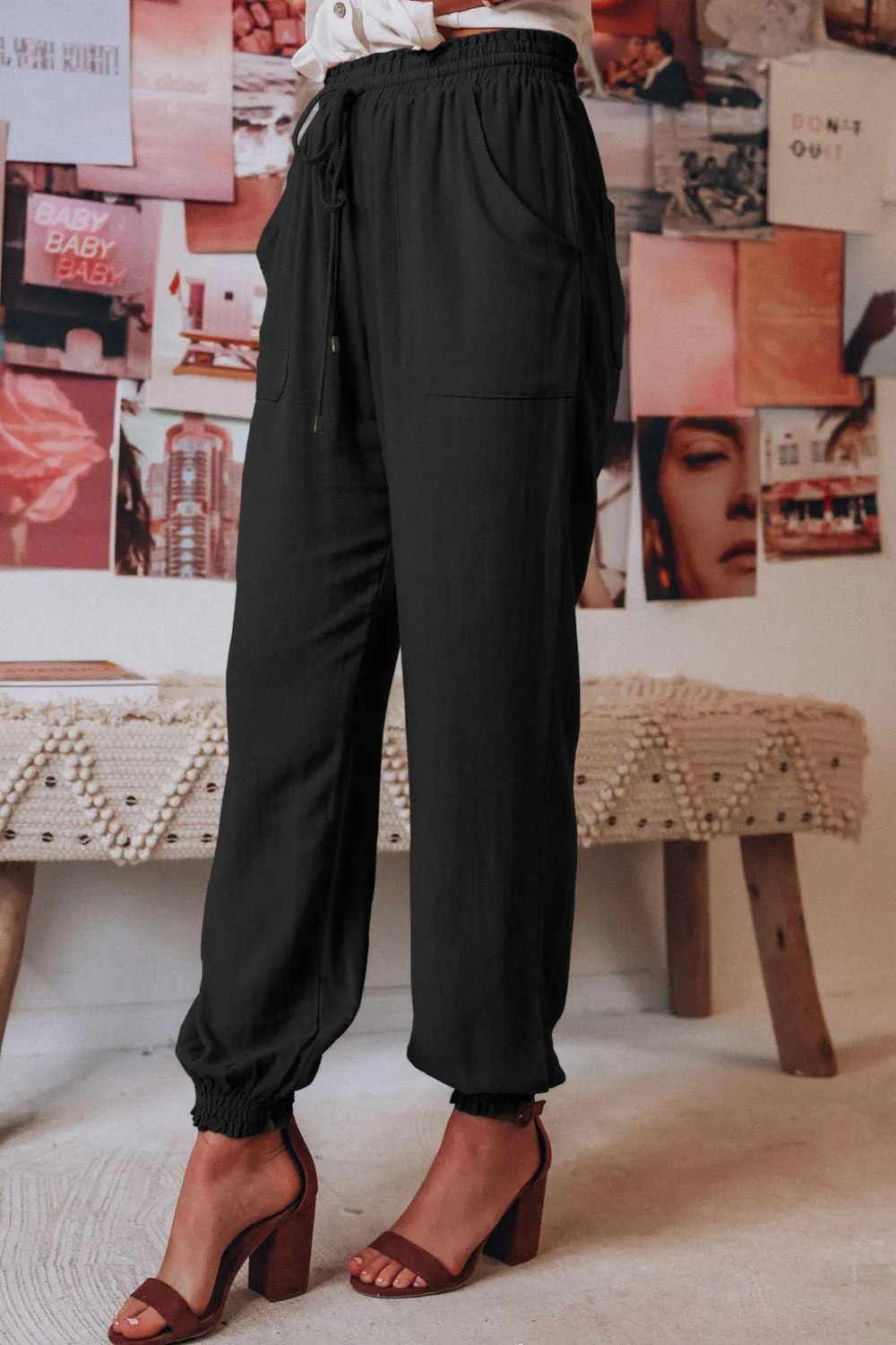 Comfy Free Tied Long Joggers with Pockets