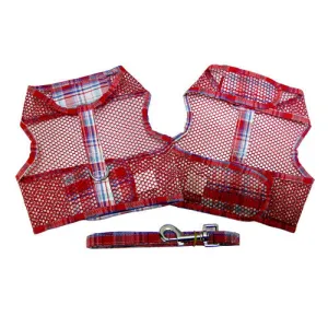 Cool Netted Mesh Harness — Red Plaid