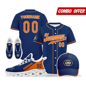 Corporate Gifts,Custom Blue Orange Jersey MaxSoul Shoes and Hat Combo Offer Personalized ZH-D0b0090-c