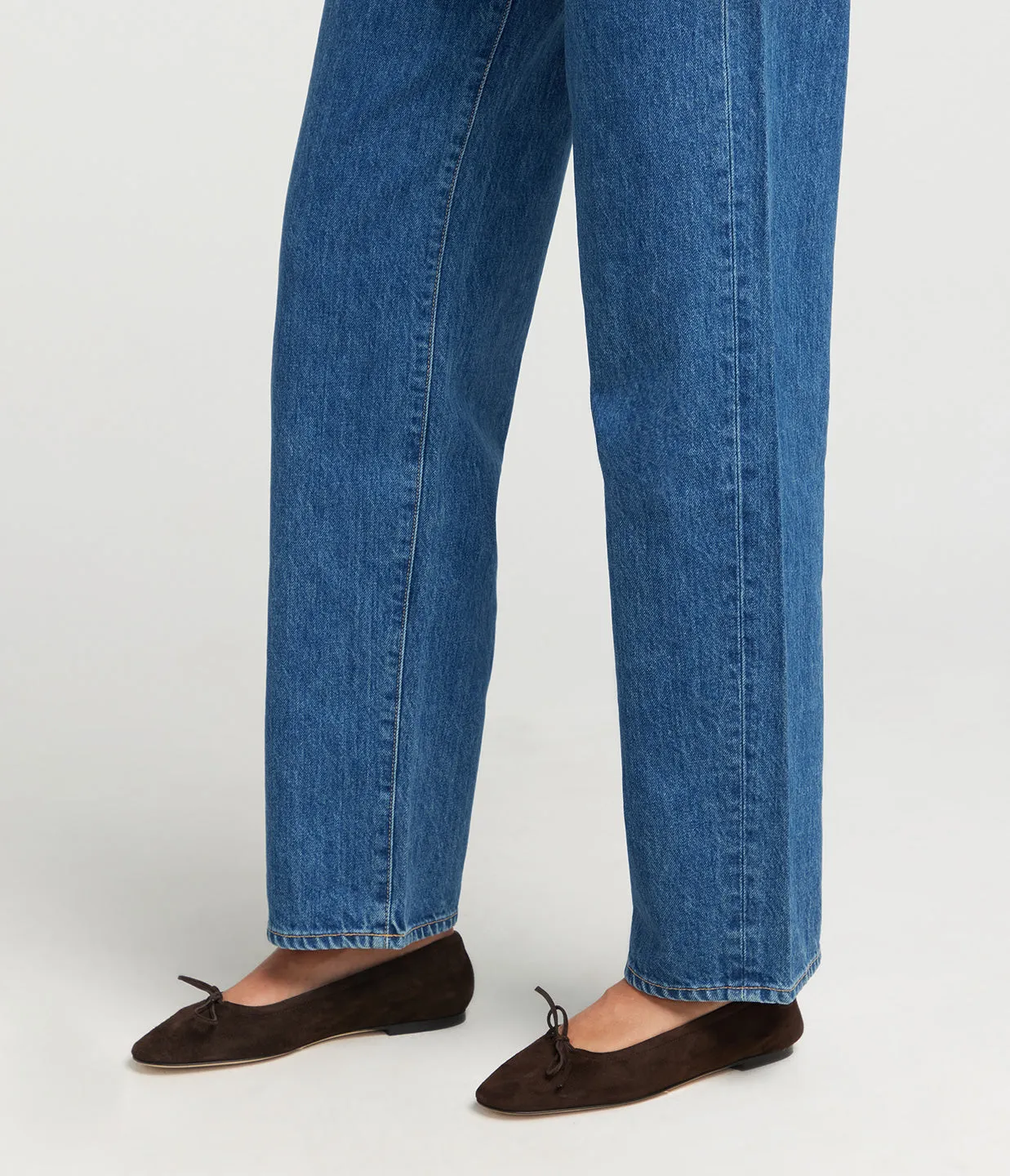 Delfina Suede Ballet Flat in Moka