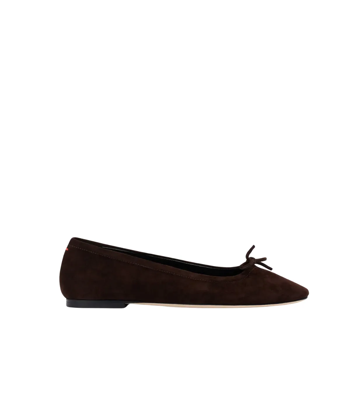 Delfina Suede Ballet Flat in Moka