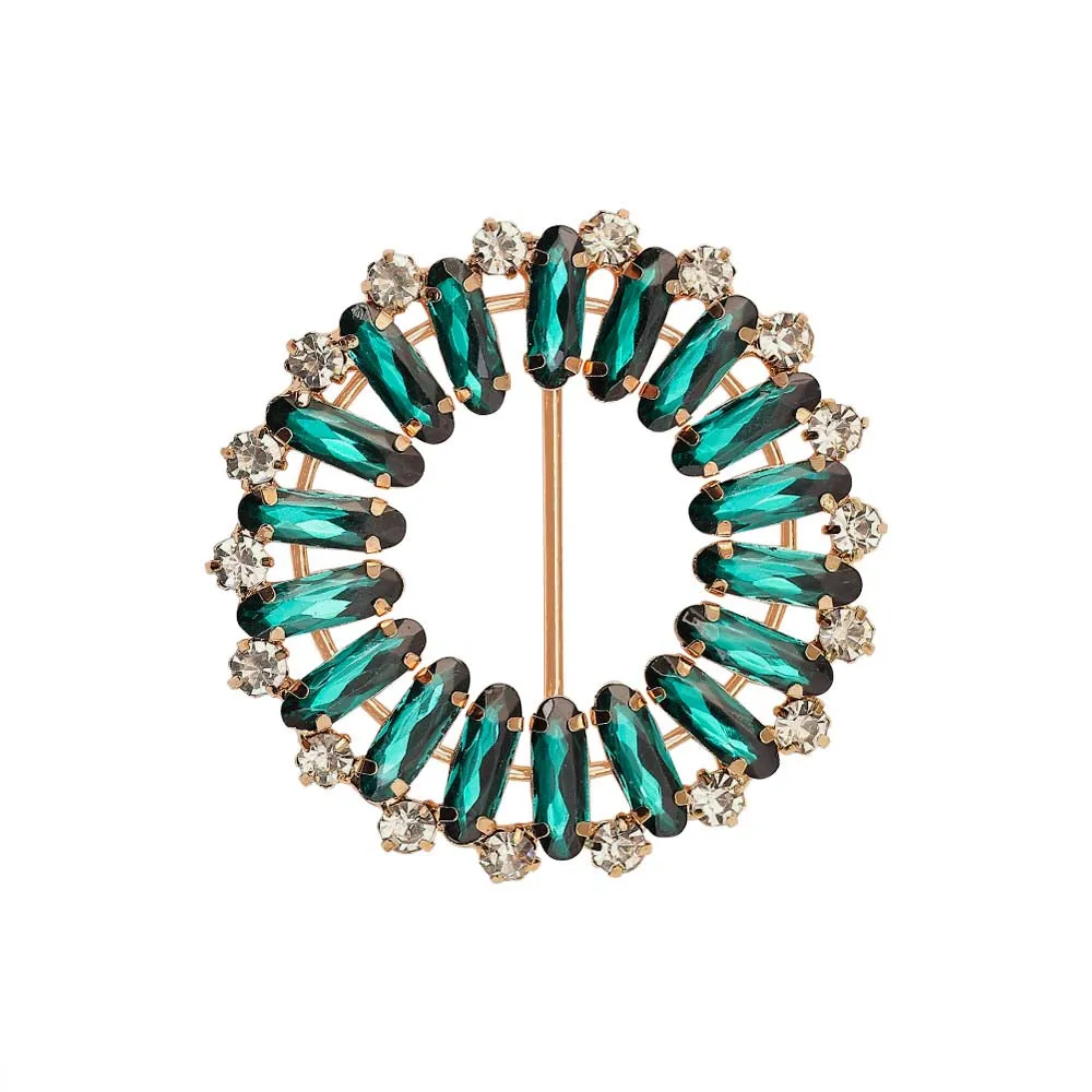 Designer Round Shape Oval Diamond Sliding Belt Buckle