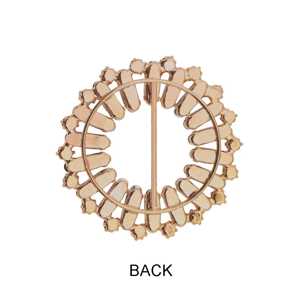 Designer Round Shape Oval Diamond Sliding Belt Buckle