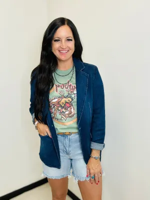 Donna Denim Blazer
