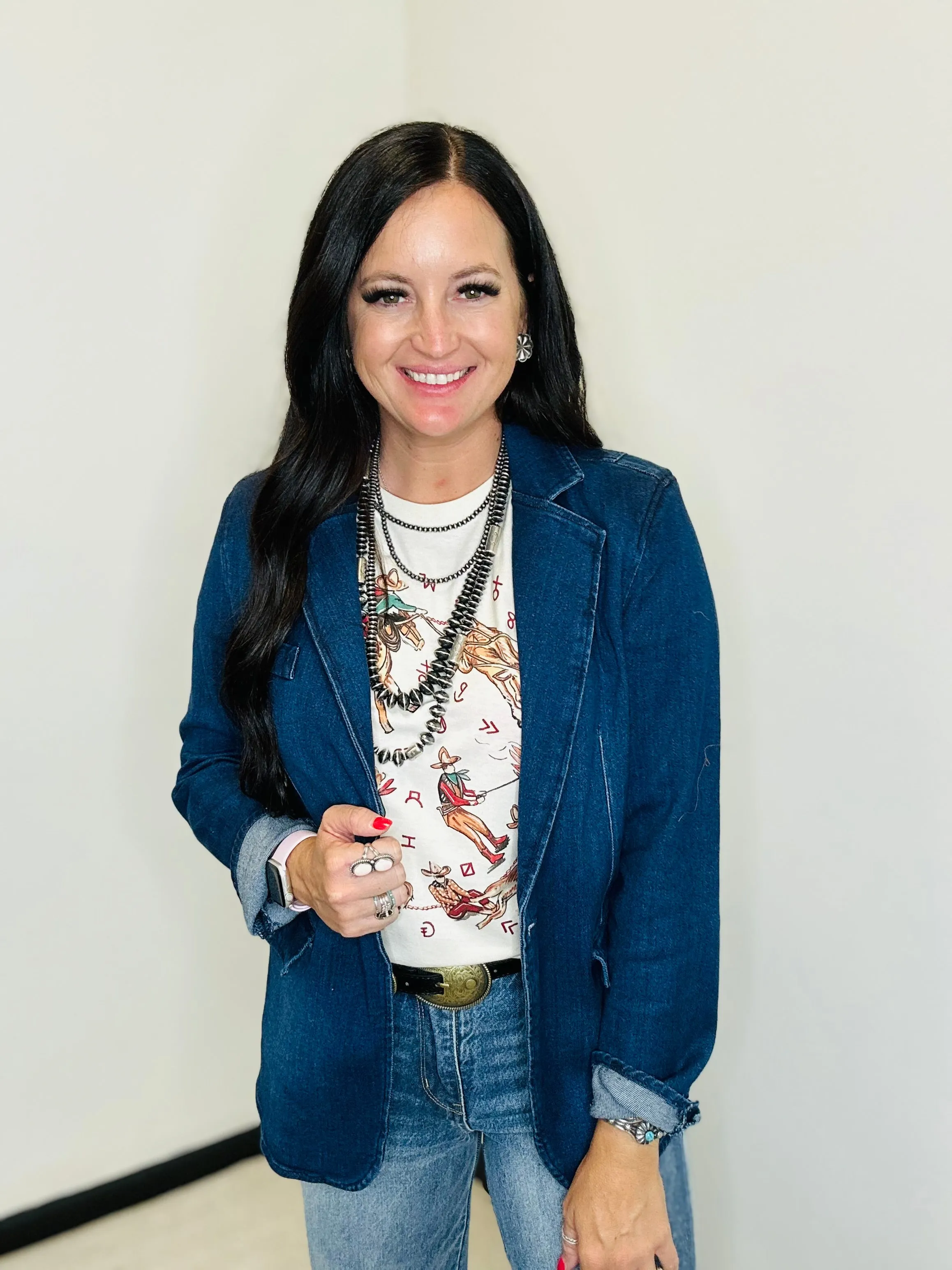 Donna Denim Blazer