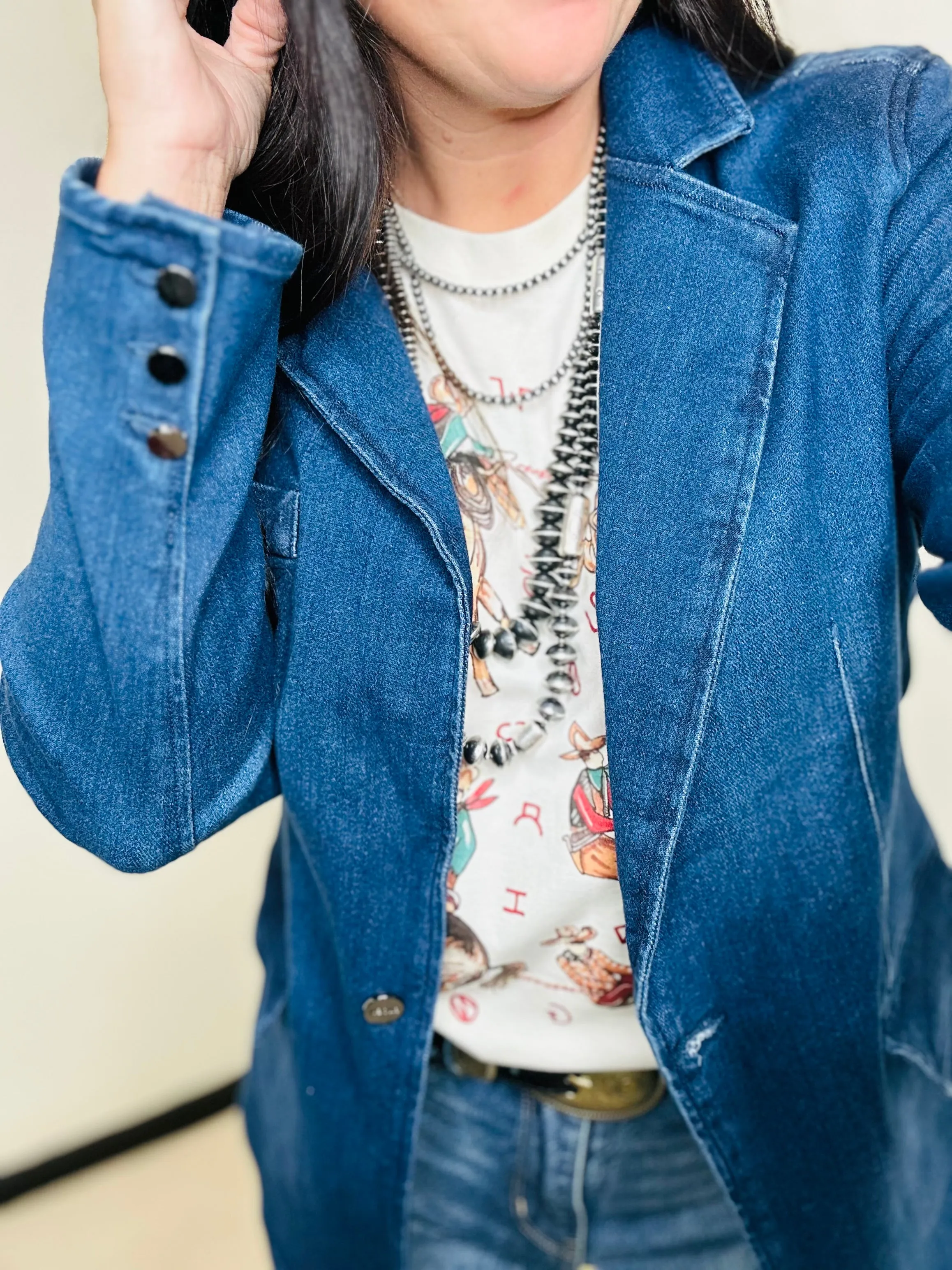 Donna Denim Blazer
