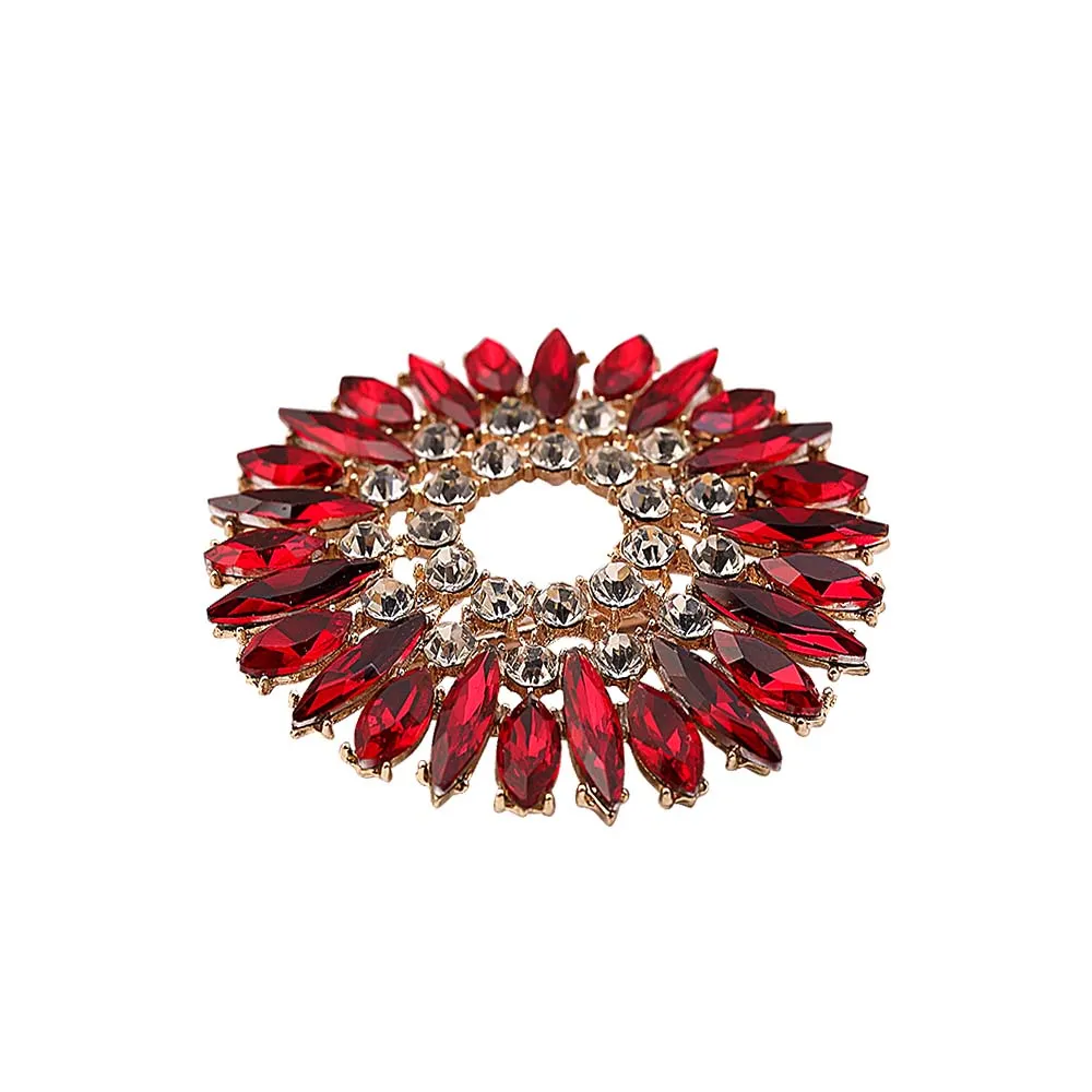 Down Slide Shiny Frame Decorative Diamond Belt Buckle