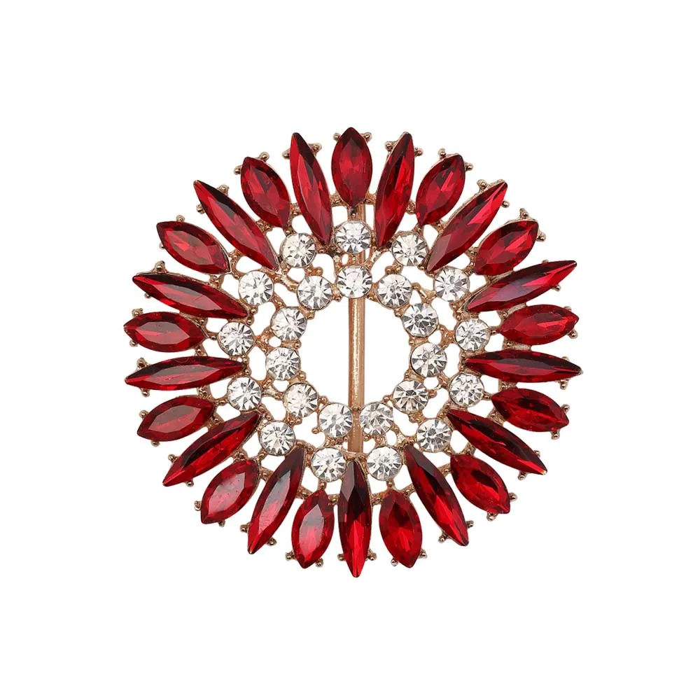 Down Slide Shiny Frame Decorative Diamond Belt Buckle