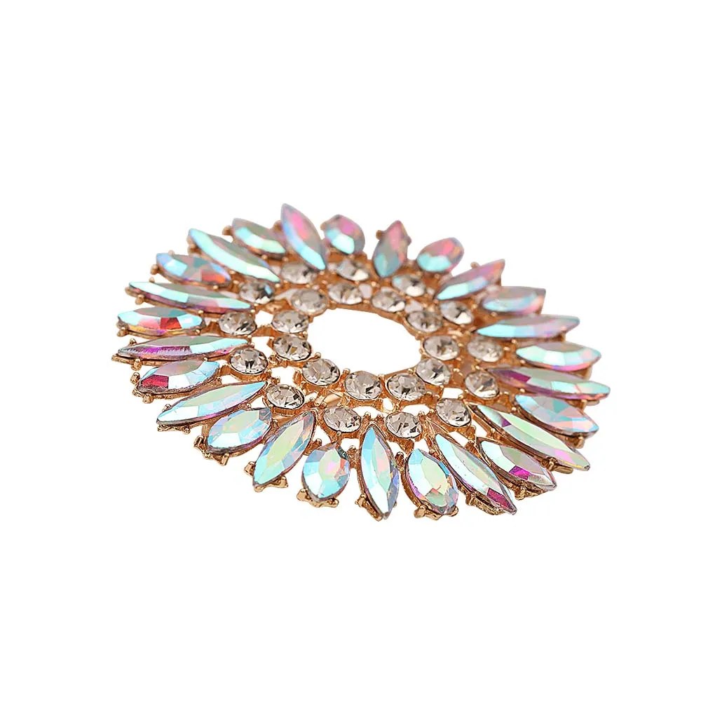 Down Slide Shiny Frame Decorative Diamond Belt Buckle
