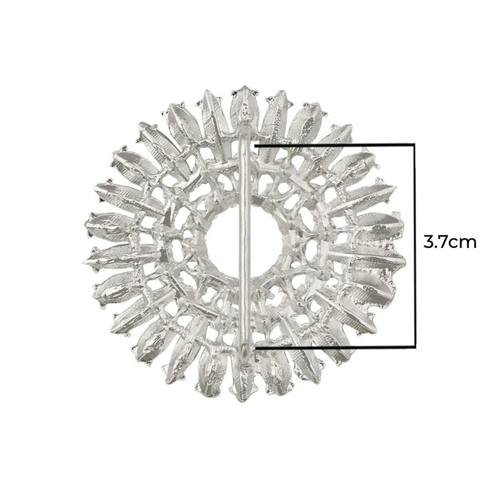 Down Slide Shiny Frame Decorative Diamond Belt Buckle