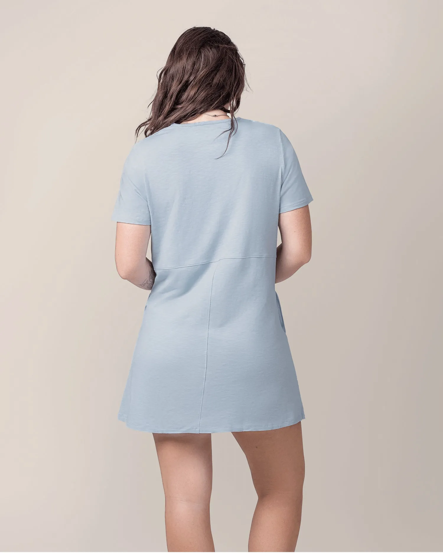Emmie Nursing T-shirt Dress | French Blue