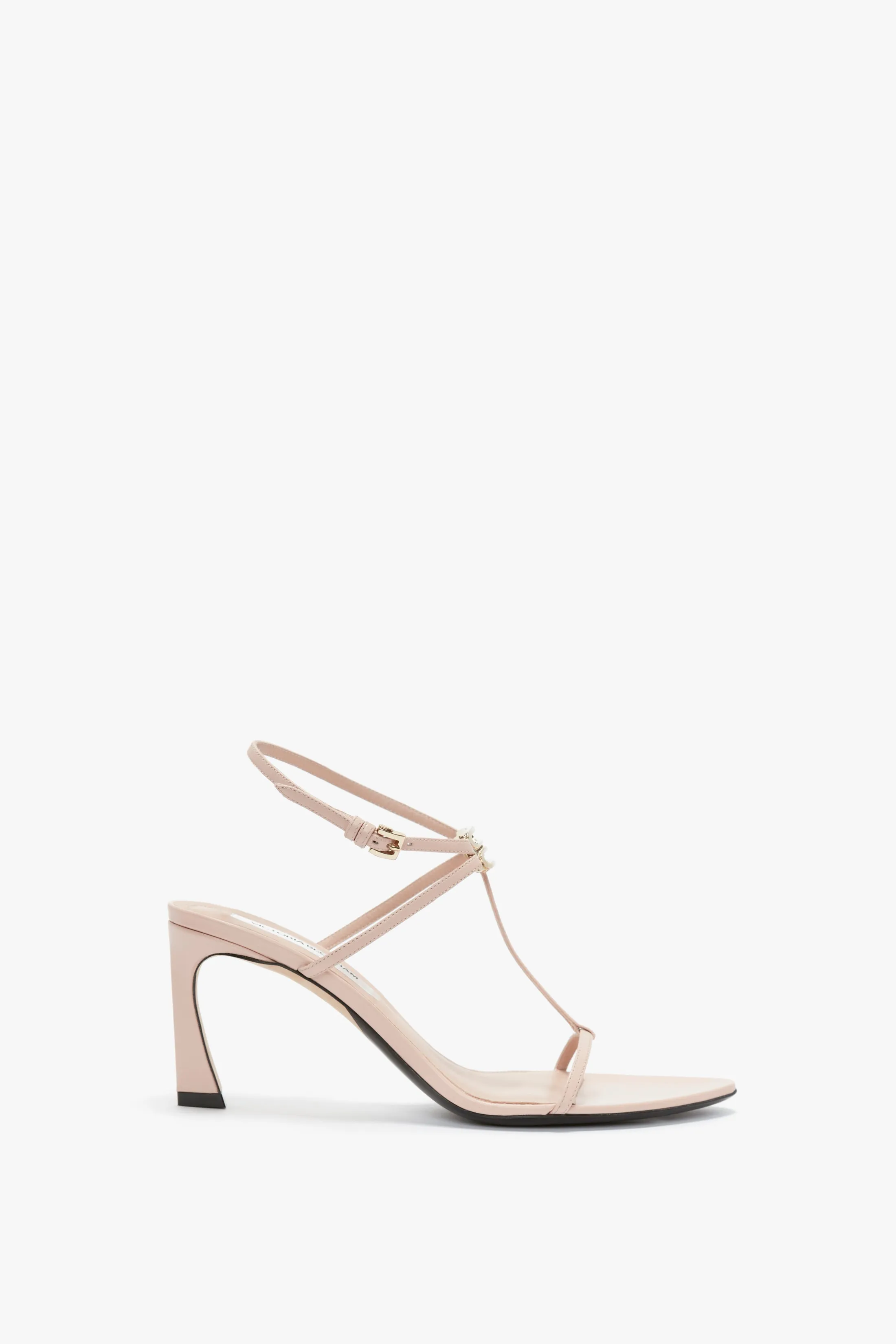 Frame Detail Sandal In Neutral Leather