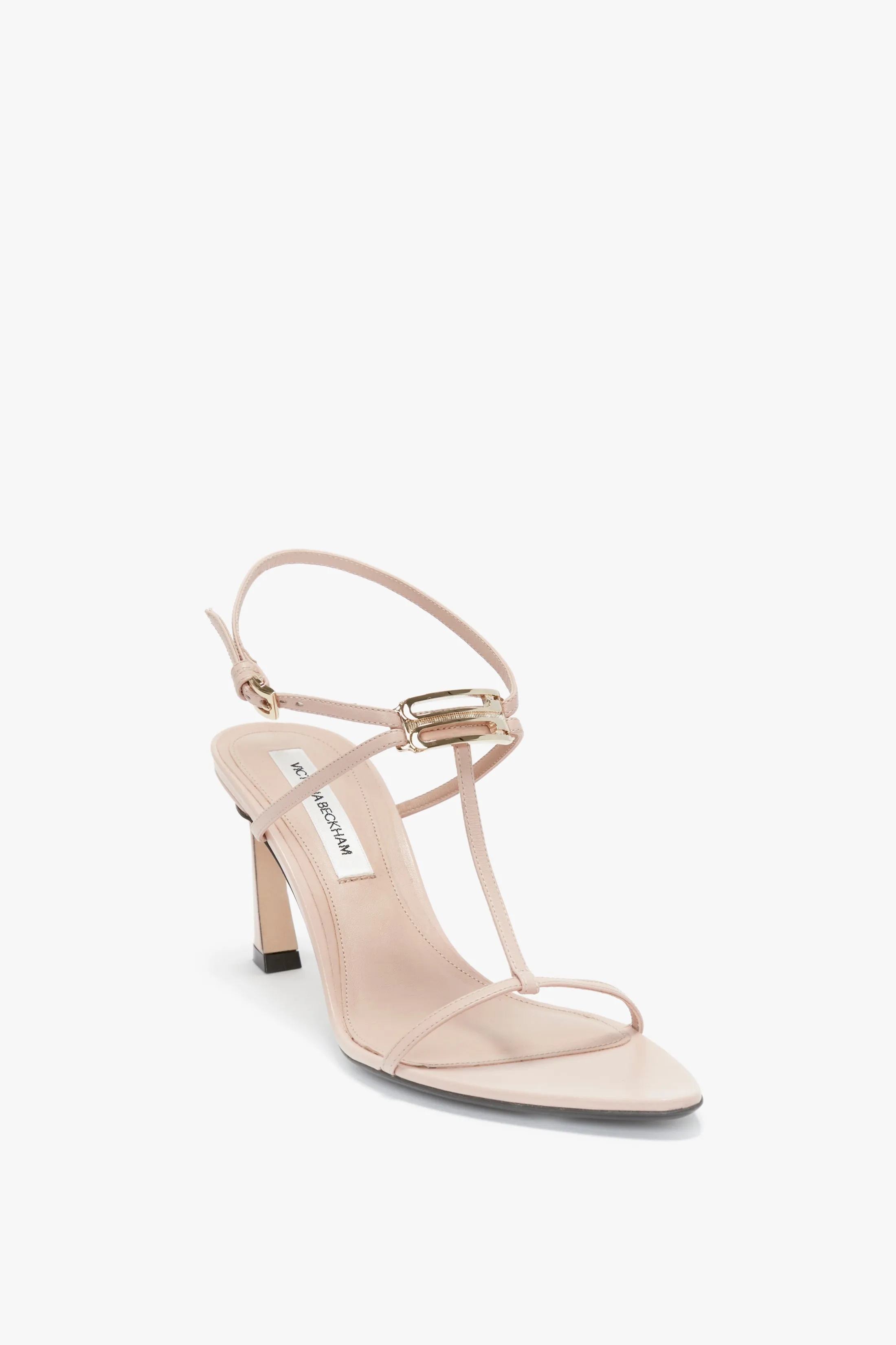 Frame Detail Sandal In Neutral Leather