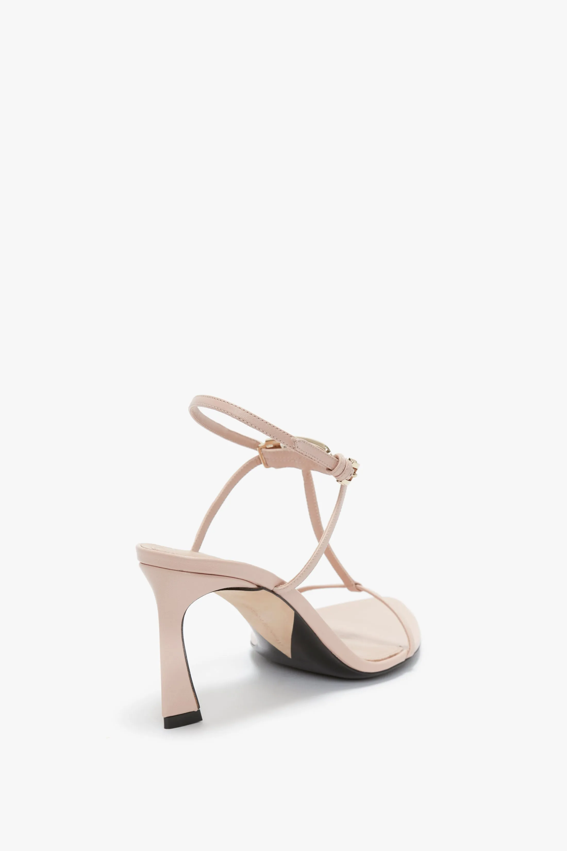 Frame Detail Sandal In Neutral Leather