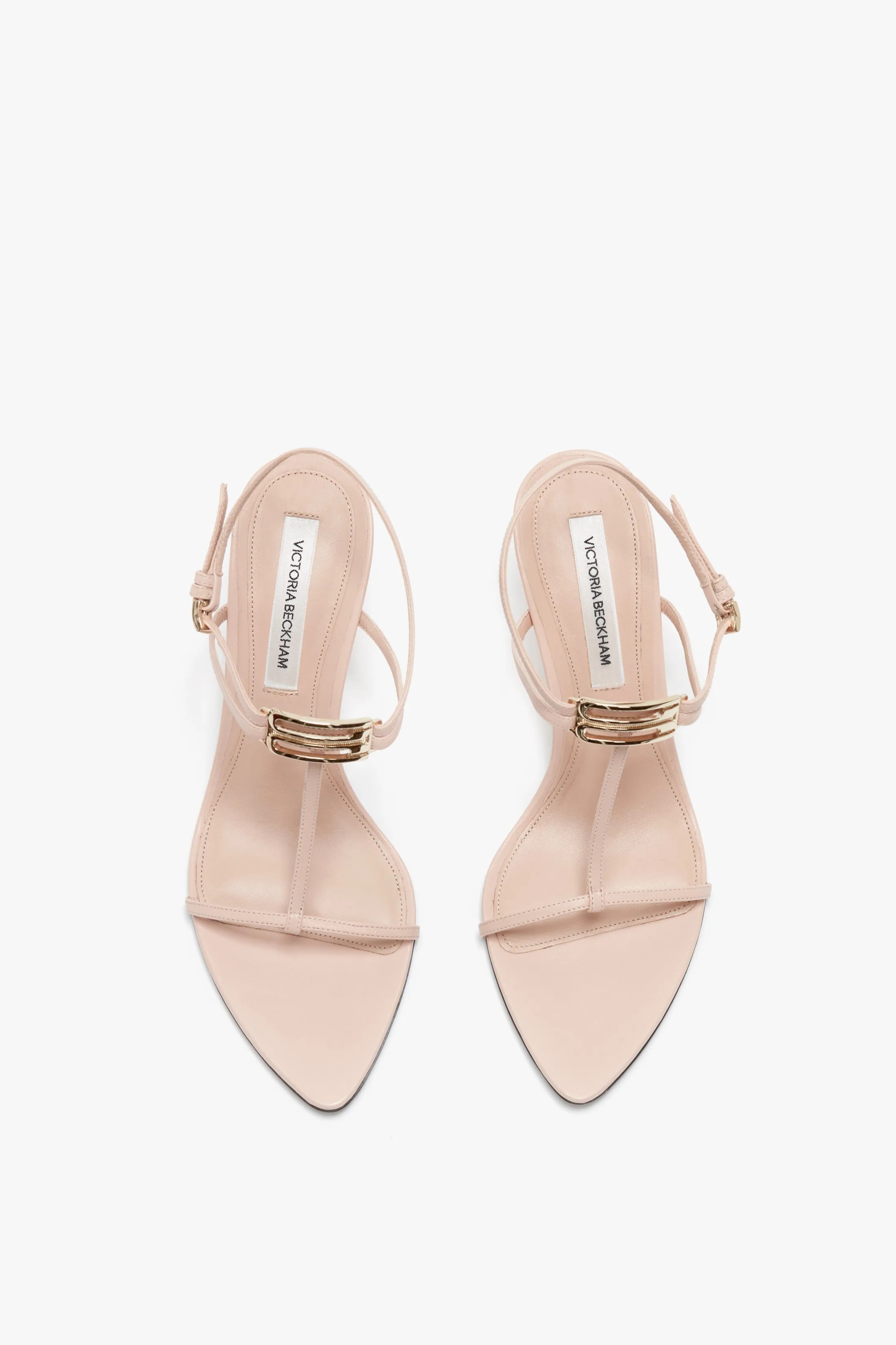 Frame Detail Sandal In Neutral Leather