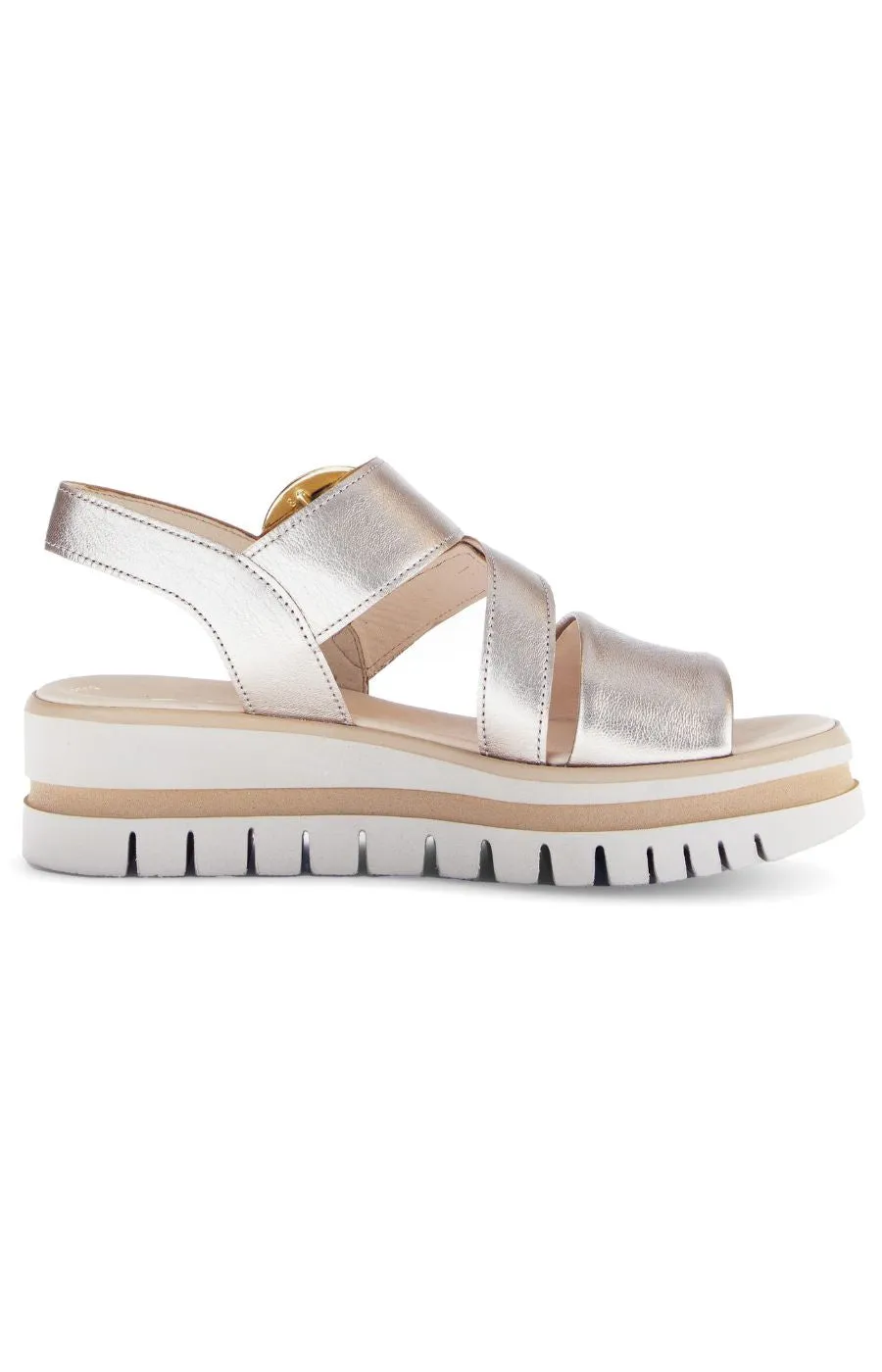 Gabor Platform Sandal in Gold
