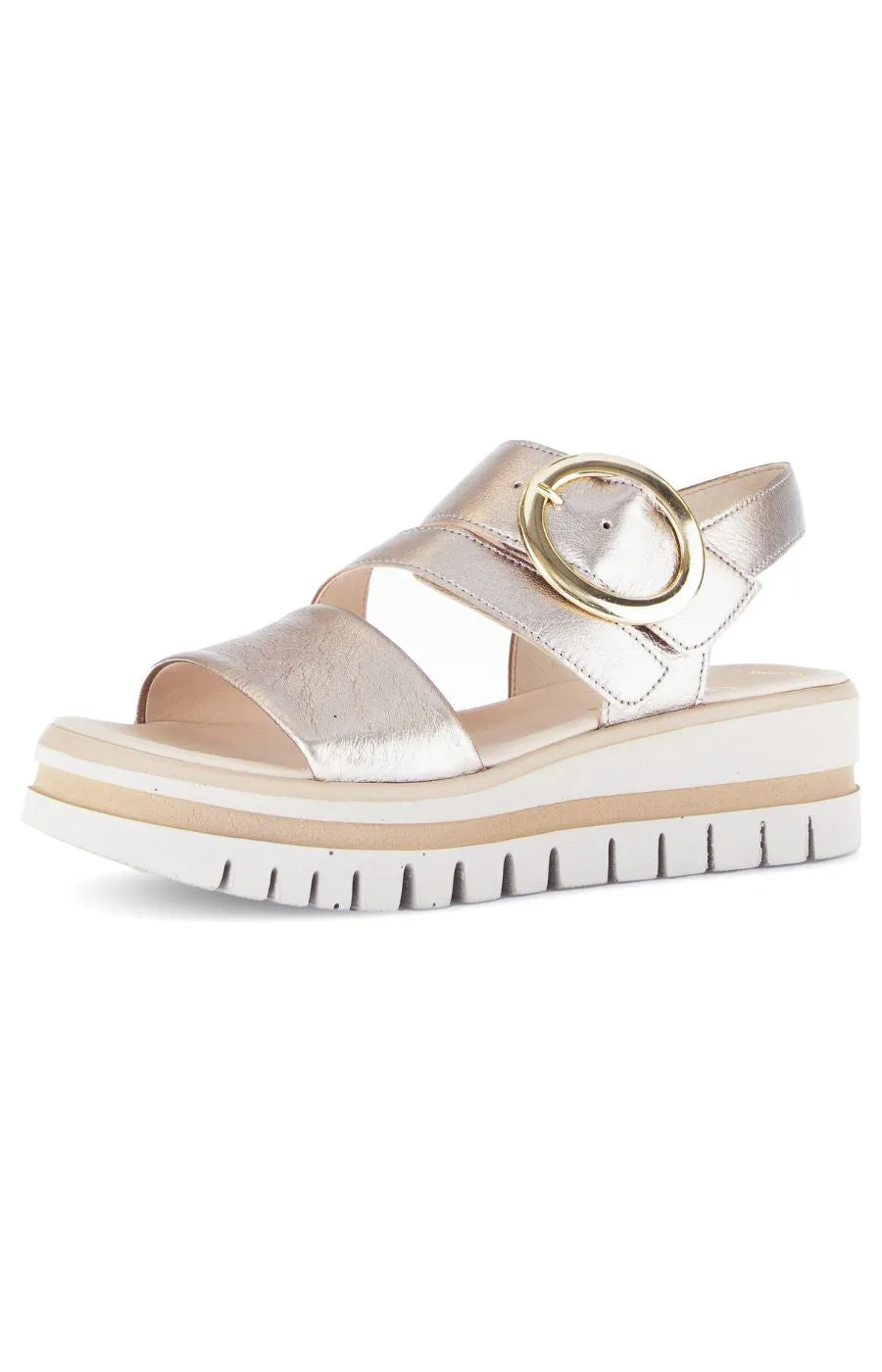 Gabor Platform Sandal in Gold