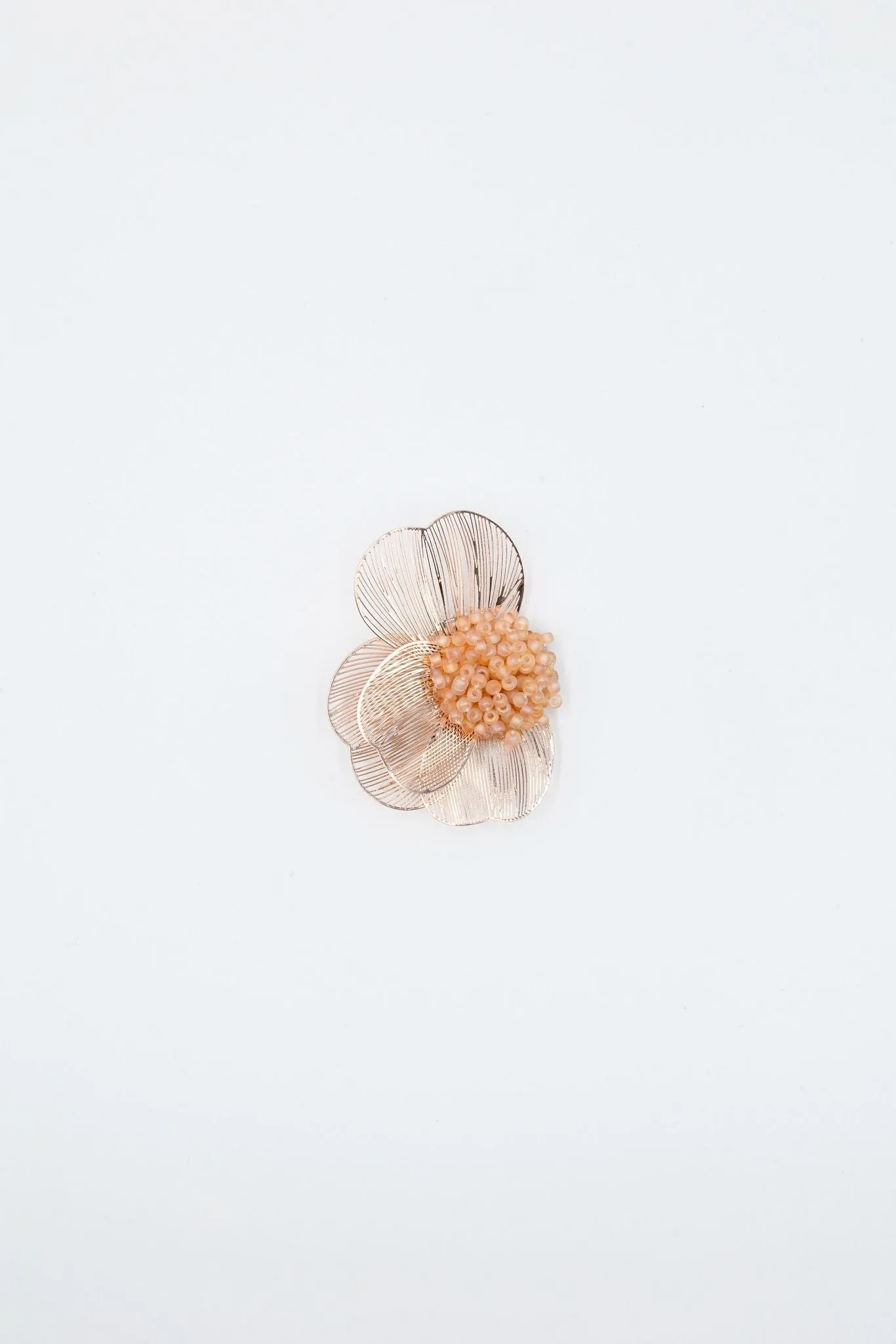 Garden Grace: Peach Floral Shoe Clip