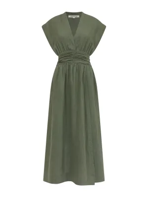 Georgia moss linen dress