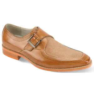 Giovanni Monte Genuine Leather Monk Strap Dress Shoes