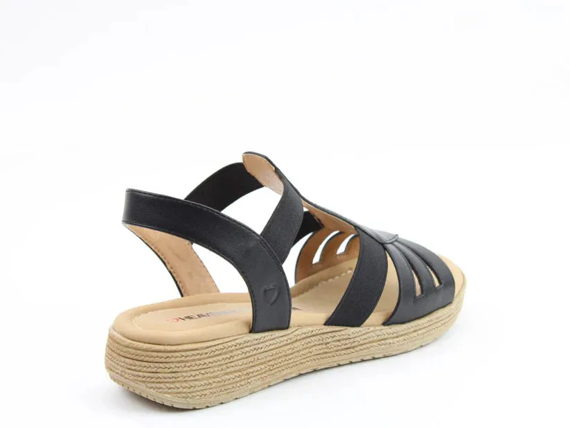 Heavenly Feet Sadie Ladies Sandal Black