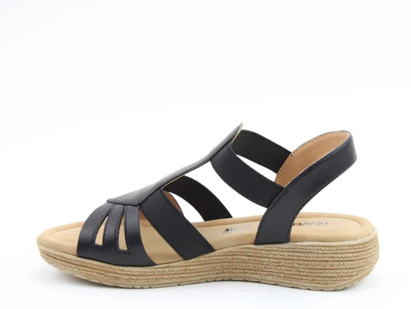 Heavenly Feet Sadie Ladies Sandal Black