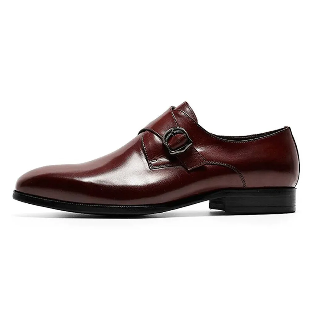 Hemsworth Burgundy Single Monk Strap