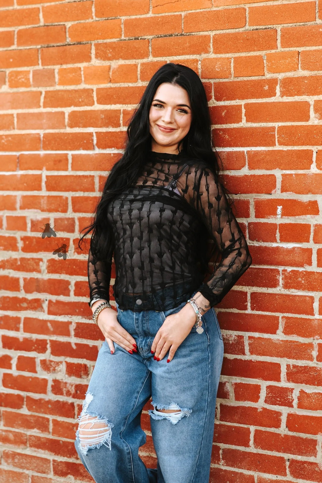Lariat Lace Top Midnight