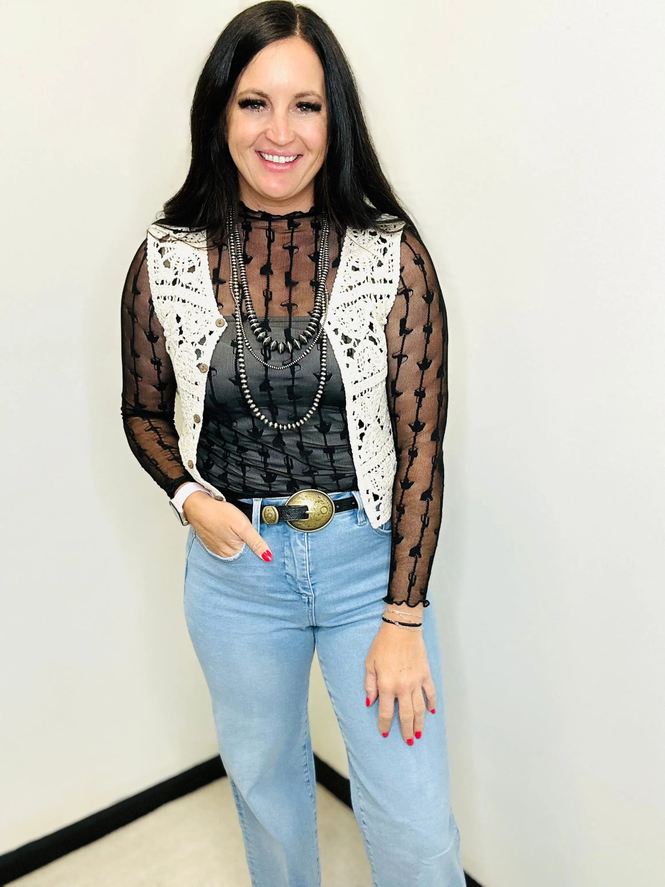 Lariat Lace Top Midnight