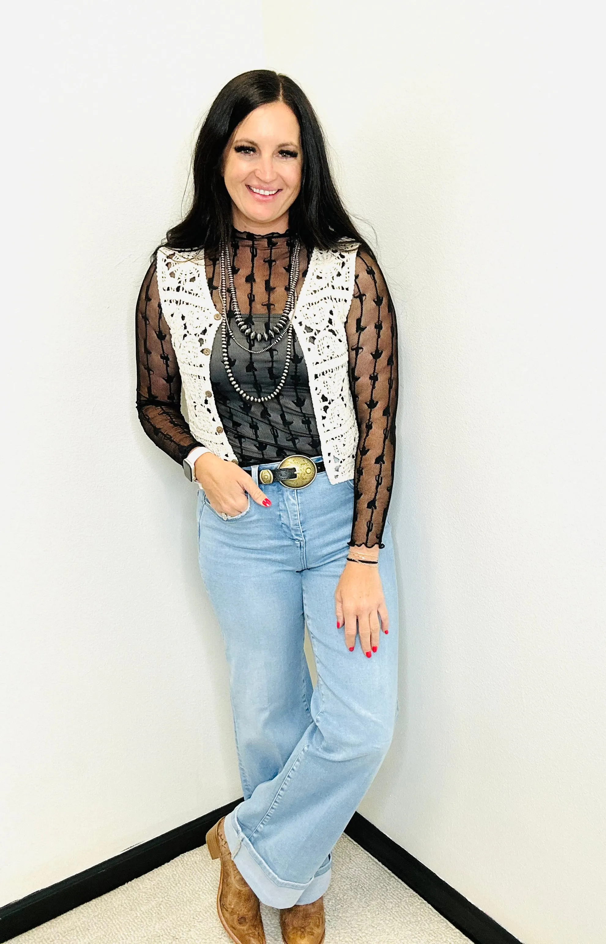 Lariat Lace Top Midnight