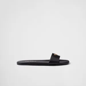 Leather slides