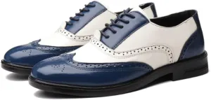 Men's Casual Dress Shoes Classic Brogue Wingtip Platform Oxfords Retro Men Shoe New Block Carved Casual Shoes All Match Social Shoe Male Business Dress Leather Shoe
