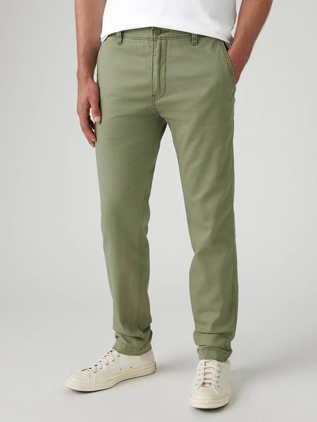Men's Green Regular Fit Chinos