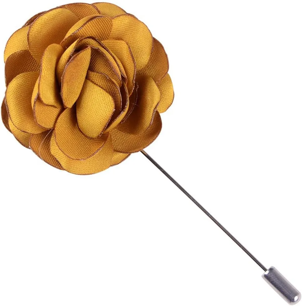 Men's Handmade Flowers Brooch Lapel Pin Flower Set Handmade For Suits Gift