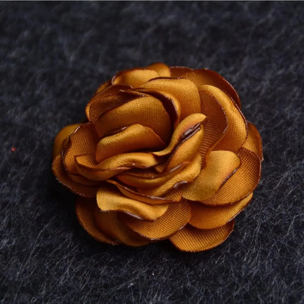 Men's Handmade Flowers Brooch Lapel Pin Flower Set Handmade For Suits Gift